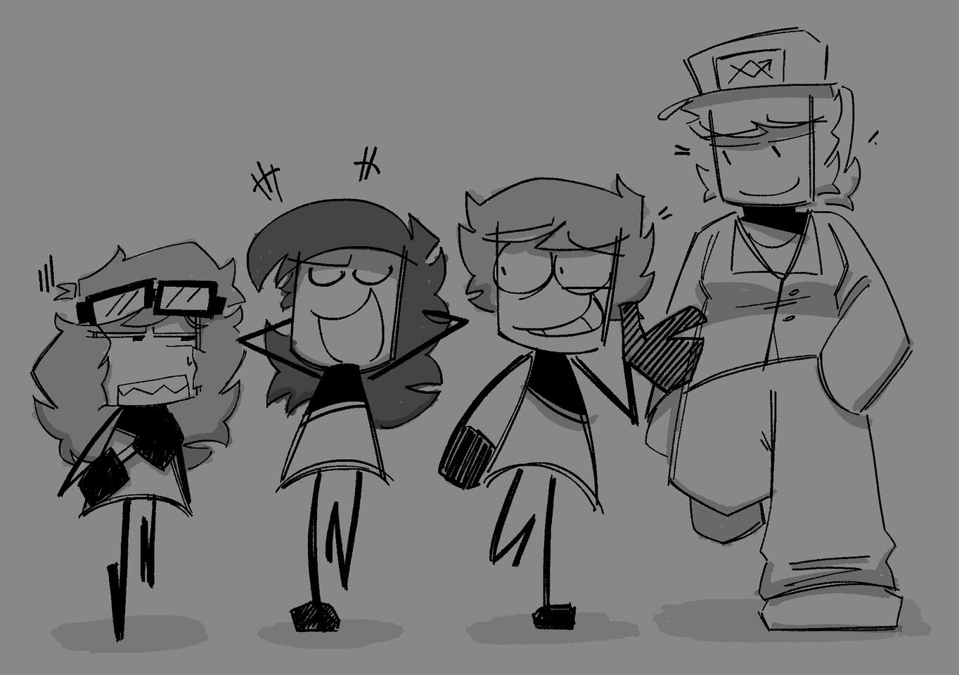 Lineup of characters from Ray &amp; Co.